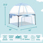 Dream On Me Ziggy Square Playpen With Canopy | Baby Playpen | Portable And Lightweight | Playpen For Babies And Toddler | Blue