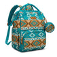 Wrangler Aztec Backpack Multifunction Baby Travel Bag with Changing Pad, Stroller Straps and Pacifier Case WG2204-91103TQ