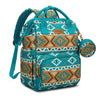 Wrangler Aztec Backpack Multifunction Baby Travel Bag with Changing Pad, Stroller Straps and Pacifier Case WG2204-91103TQ