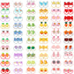 Willingtee 120Pcs (60 Pairs) Mix Colors Girl'S Elastic Hair Ties Soft Rubber Bands Hair Bands Holders Pigtails Hair Accessories