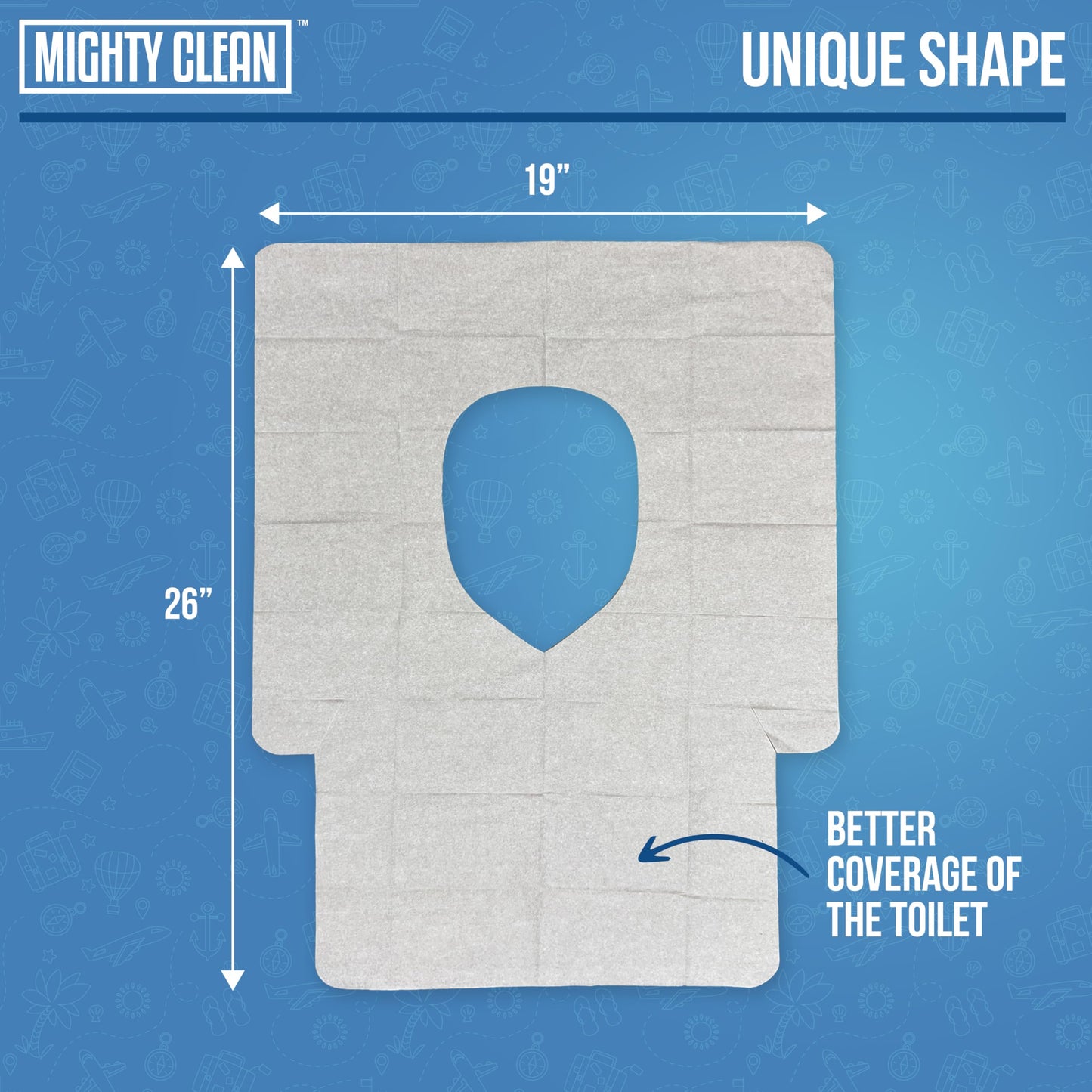 Toilet Seat Covers Flushable - Upgraded Xl Size| Biodegradable Paper Covers For Adults, Kids, Toddlers | Travel Essentials For P