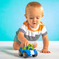 Bright Starts Oball Easy Grasp Rattle & Roll Toy Sports Car BPA-Free Infant Crawling Toy, 1 Pack, Age 3 Months and up, Blue/Gree