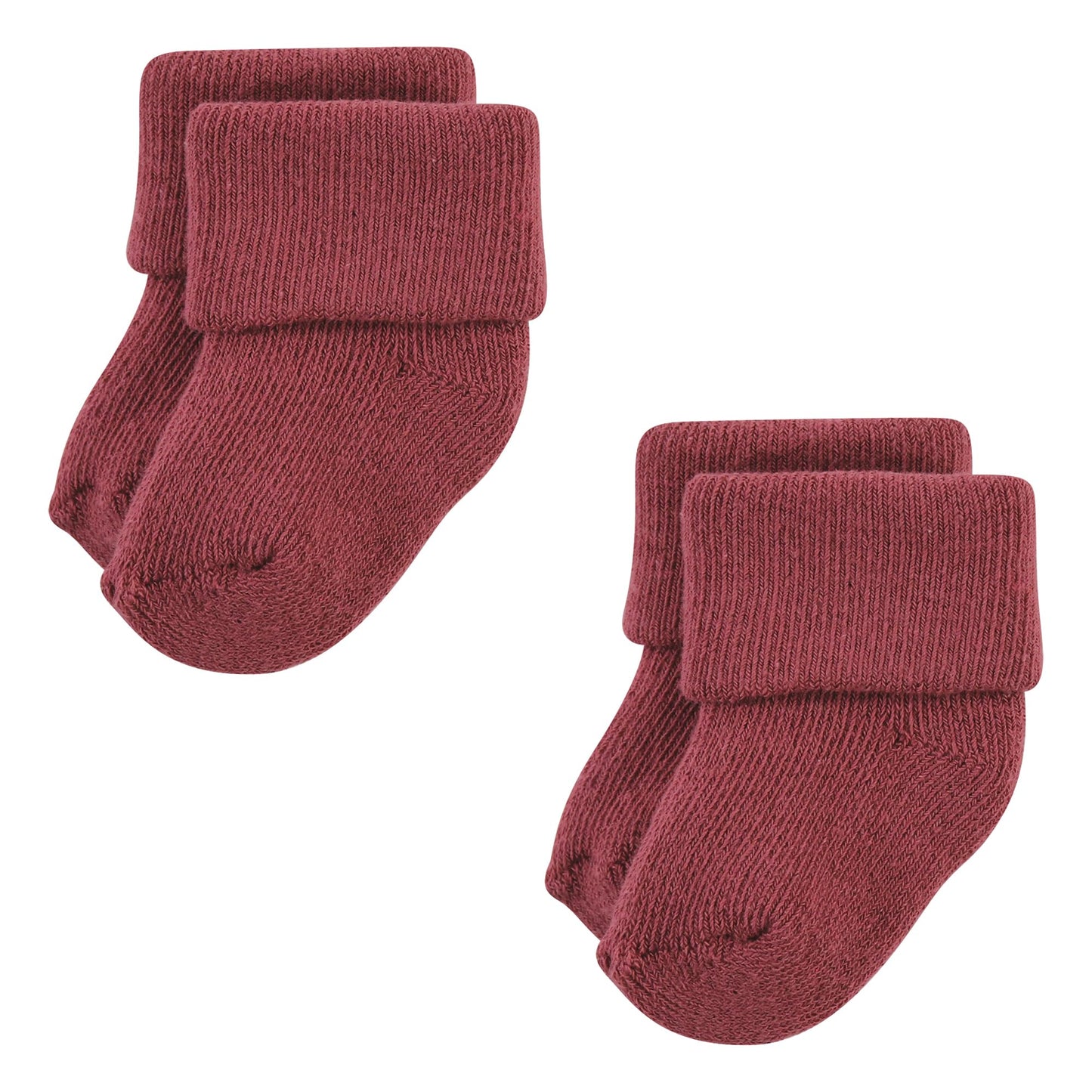 Hudson Baby Unisex Baby Cotton Rich Newborn And Terry Socks, Solid Blush Pink, 0-6 Months