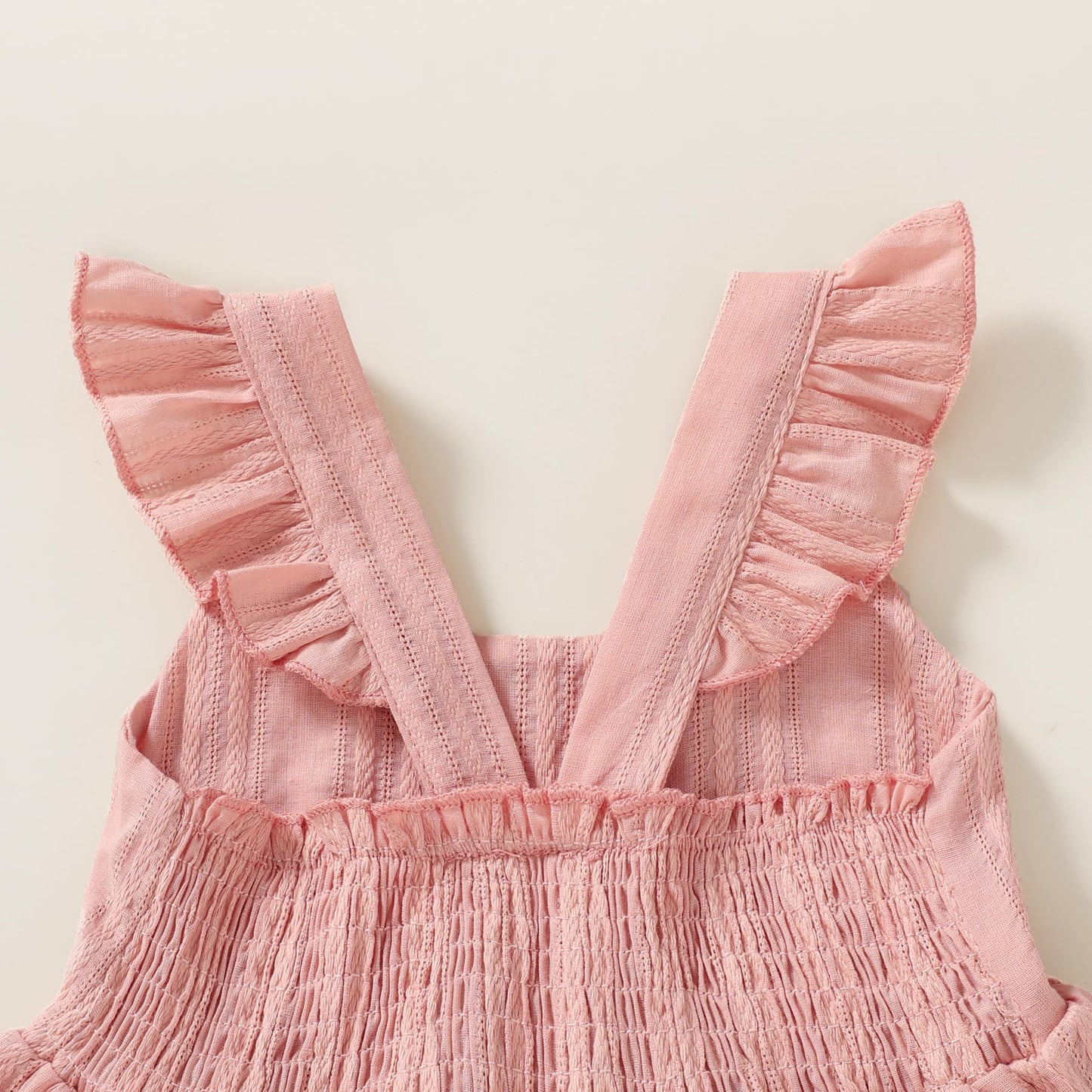 Younger Tree Toddler Baby Girl Dress Summer Outfits Flutter Sleeve Smocked Dress Kids Causal Boho Dresses Clothes (5-6T, Pink Dr