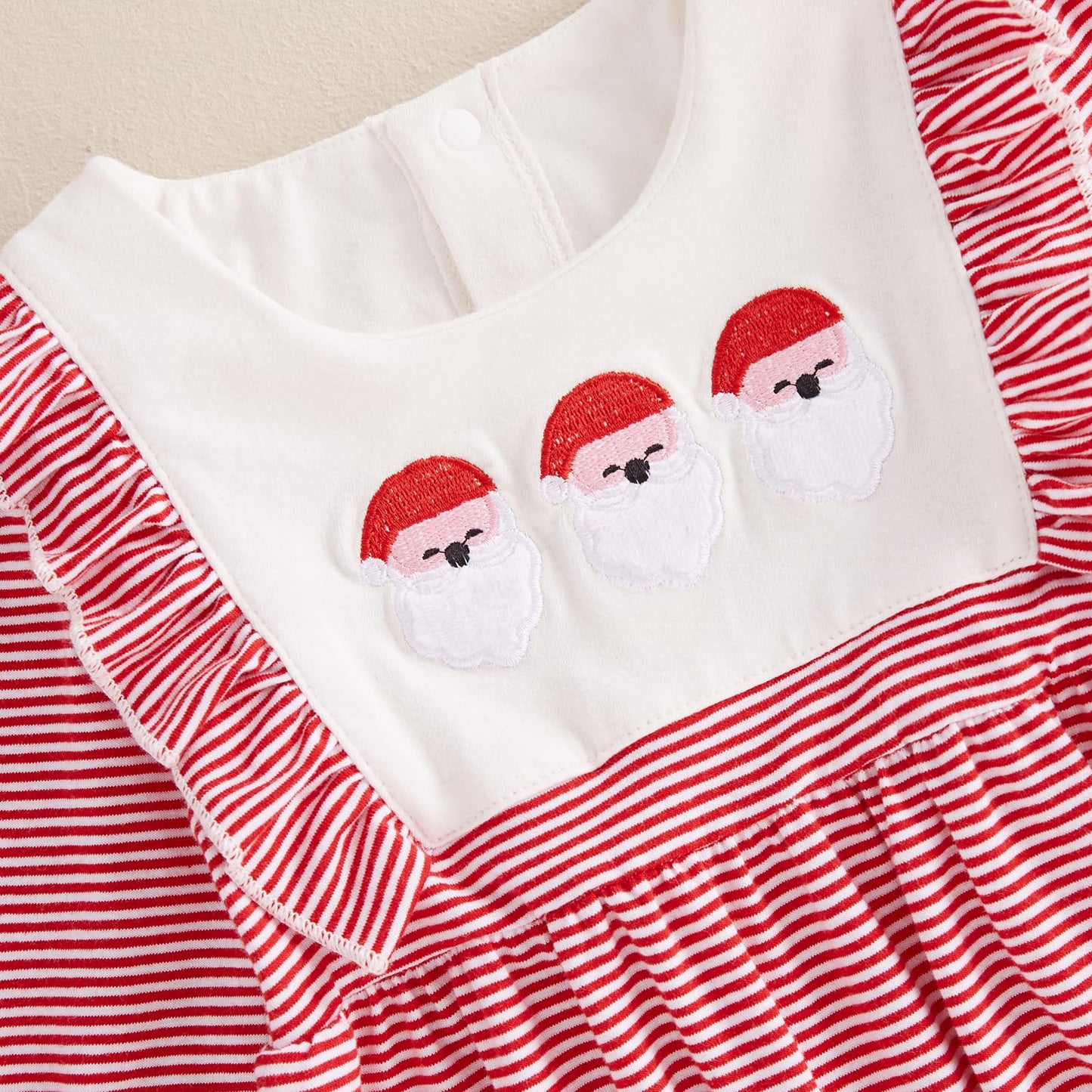 Doisbetthsay Baby Girl Romper Long Sleeve Jumpsuit Hearts Infant Newborn Clothes My First Valentines Baby Girl Outfit (Santa Red