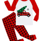 Family Feeling Baby Girls Boys Long Sleeve Pickup Truck Christmas Tree Plaid Pajamas Sets 100% Cotton Pyjamas Toddler Infant Kid