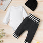 Baby Boy Clothes 0-3 Months Mama 'S Boy Outfits Long Sleeve Romper+ Little Man Pants+Hat 3Pcs Fall Clothing Sets
