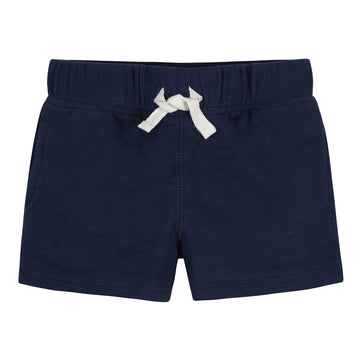 Gerber Baby Boy'S Toddler 3-Pack Pull-On Knit Shorts, Blue & Gray, 4T