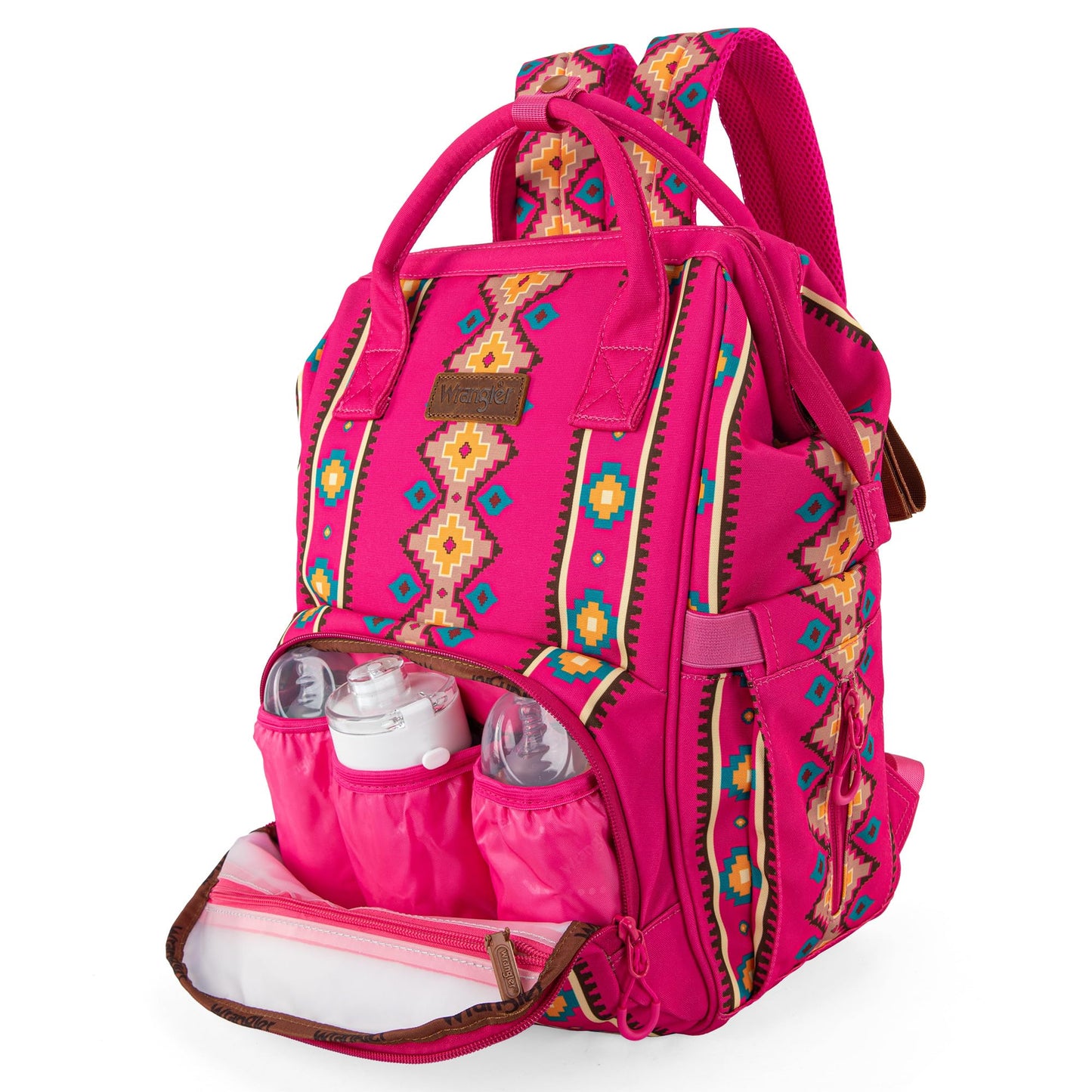 Montana West Wrangler Callie Diaper Bag Backpack With Stroller Straps Multifunction Baby Travel Bag Wg2204-9110Hpk