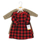 Hudson Baby Girls' Cotton Dresses, Buffalo Plaid Leopard, 6-9 Months