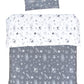 MEJU Rocket Planet Space Universe 100% Cotton Duvet Cover 43 X 59 + Pillowcase 13 X19 Bedding Set with Zipper Closure for Baby T