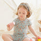 Vaenait Baby Short Sleeve Summer Sleepwear Pajamas 2Pcs Set Shirring Lacy Blue-Short L