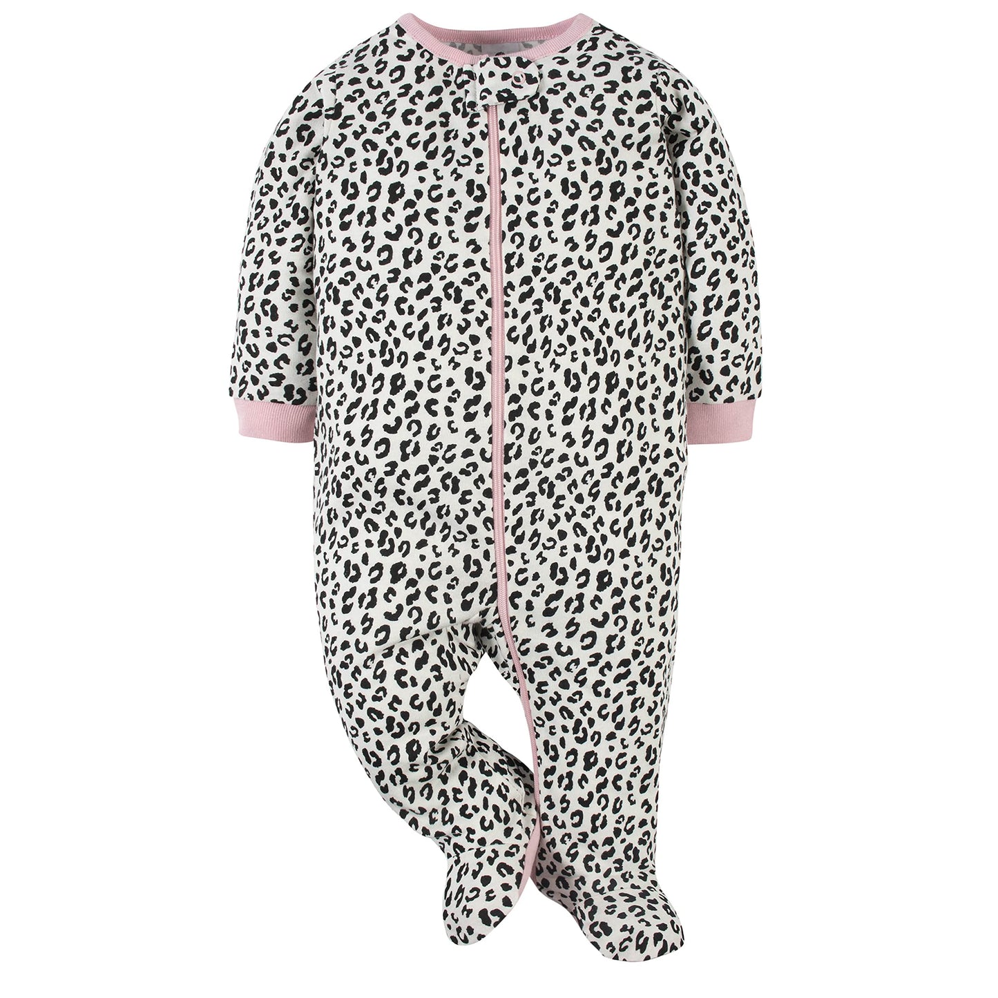 Gerber Baby Girls 2-Pack Sleep 'N Play Leopard Pink 3-6 Months
