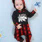 Fommy Baby Boy Clothes 9-12 Months Baby Bear Hoodies Baby Clothes Boy Outfit Plaid Pant Cute Boy Clothes 2Pcs Set Gifts