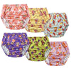 BISENKID 6 Packs Waterproof Plastic Training Pants for Toddlers Training Underwear Girls Good Elastic Plastic Underwear for Todd
