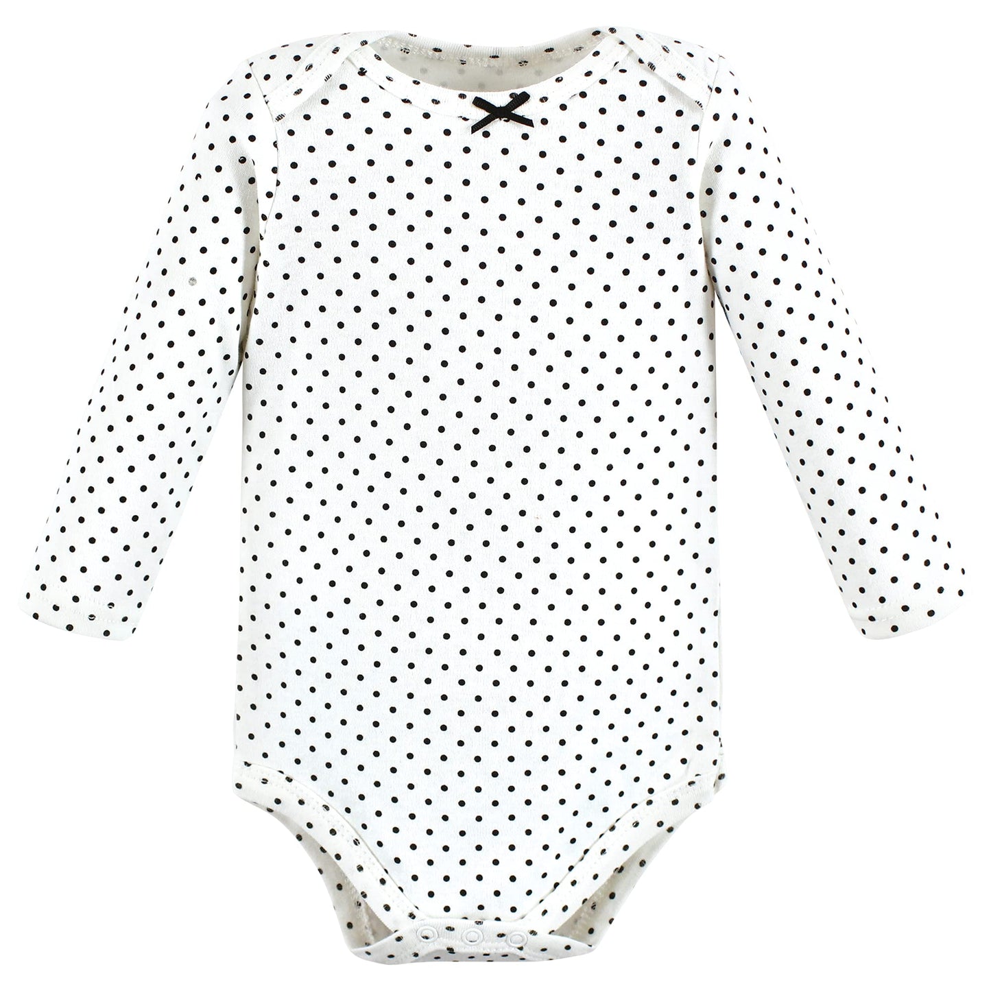 Hudson Baby Girls' Buffalo Plaid Leopard 100% Cotton Long-Sleeve Bodysuit, 3-6 Months