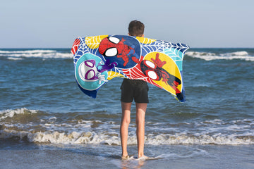 Jay Franco Marvel Spidey & His Amazing Friends Bath Pool Beach Towel - Kids Super Soft & Absorbent 100% Cotton Towel With Ghost