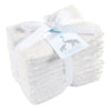 Little Treasure Unisex Baby Rayon From Bamboo Luxurious Washcloths, White, One Size