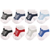 Hudson Baby Baby Boys Cotton Rich Newborn And Terry Casual Socks, Sneaker Black Blue, 6-12 Months Us