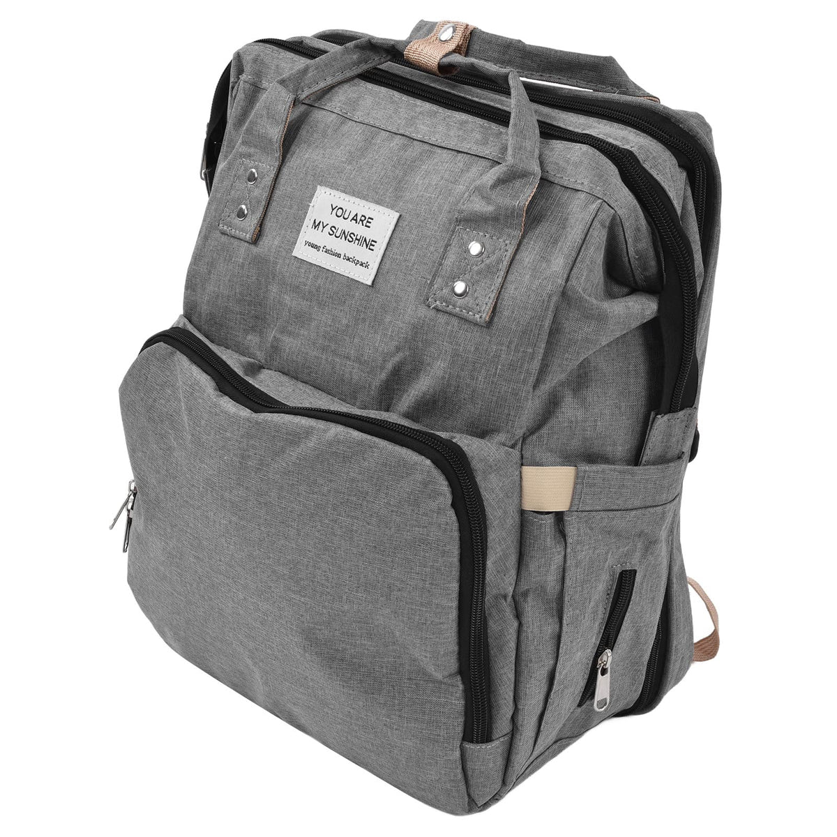 Baby Diaper Bag Backpack, Large Capacity Multifunctional Nappy Bag for Travel for Daily Use(Light Grey)