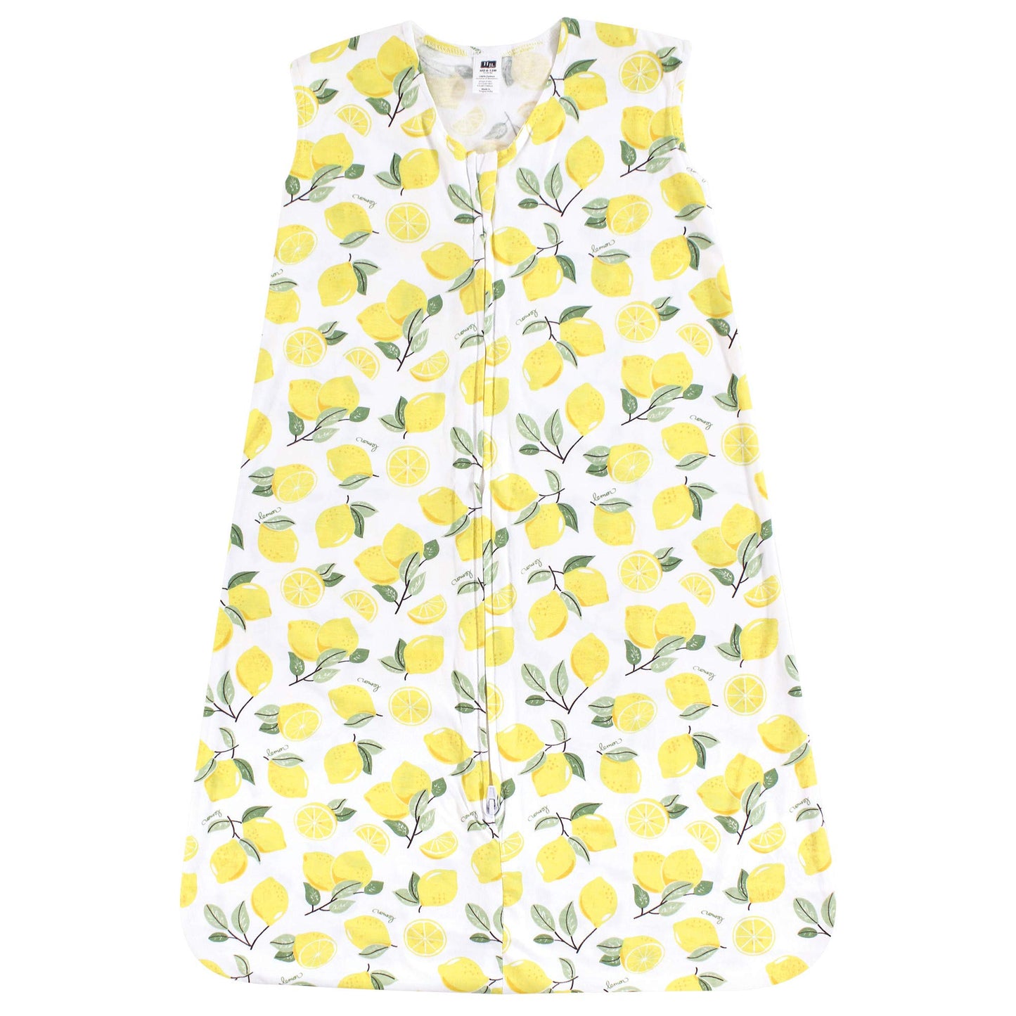 Hudson Baby Unisex Baby Cotton Sleeveless Wearable Sleeping Bag, Sack, Blanket, Lemon, 0-6 Months