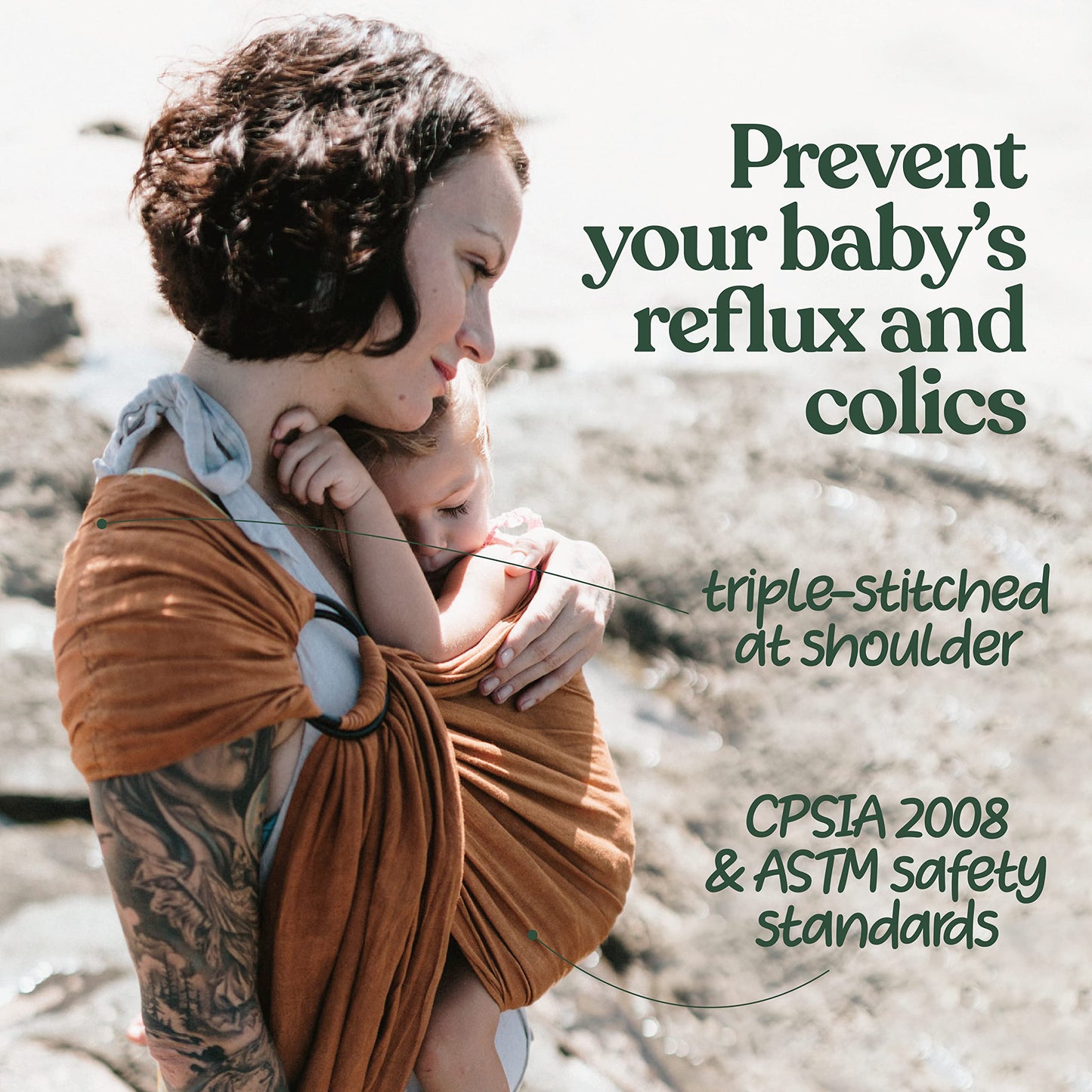 Nalakai Ring Sling Baby Carrier. Eco-Friendly, Soft Bamboo and Linen Baby Sling, Baby Wrap. Comfort, Style, and Giving Back - Ca