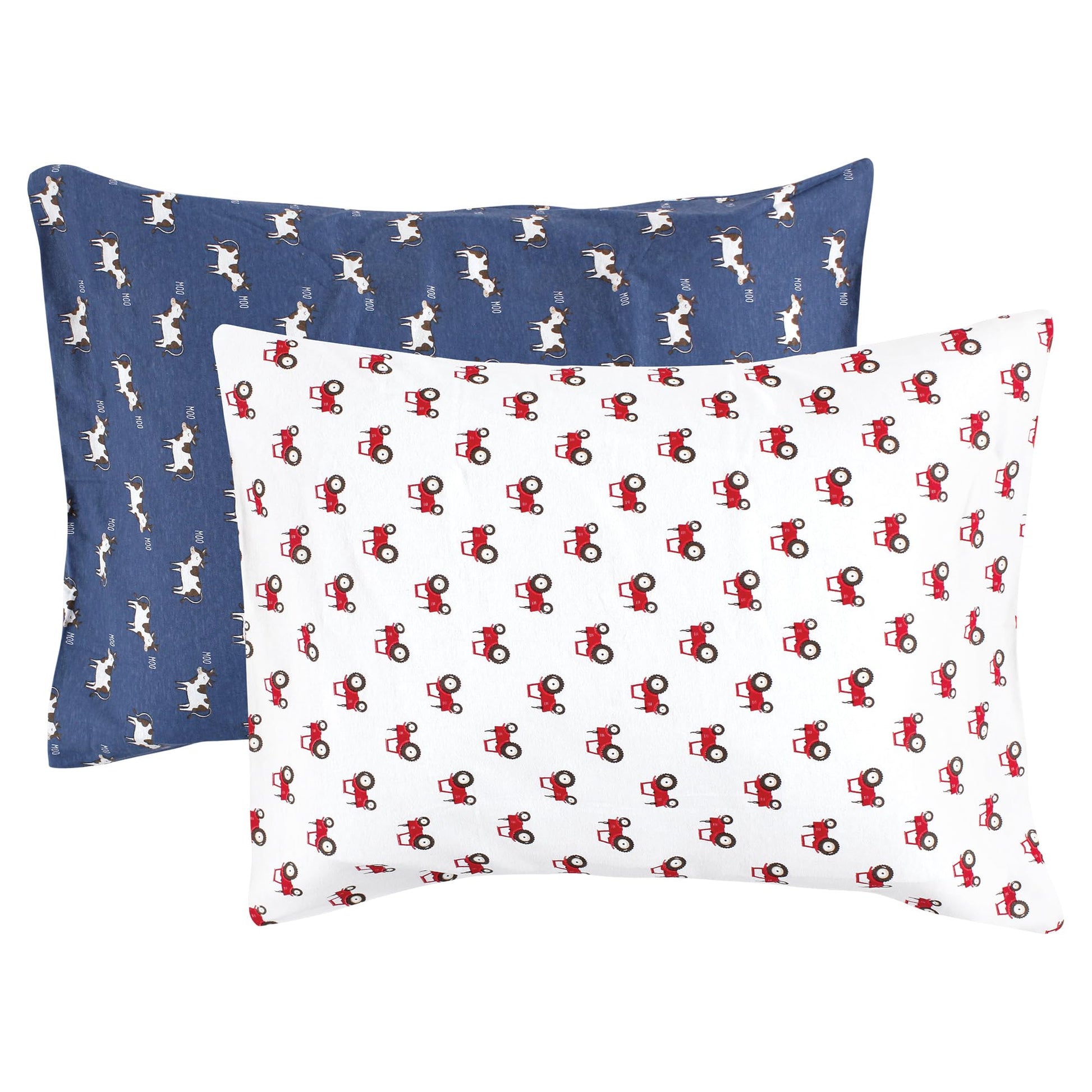Hudson Baby Unisex Baby And Toddler Cotton Toddler Pillow Case, Tractor And Cow, One Size