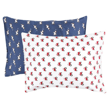 Hudson Baby Unisex Baby And Toddler Cotton Toddler Pillow Case, Tractor And Cow, One Size