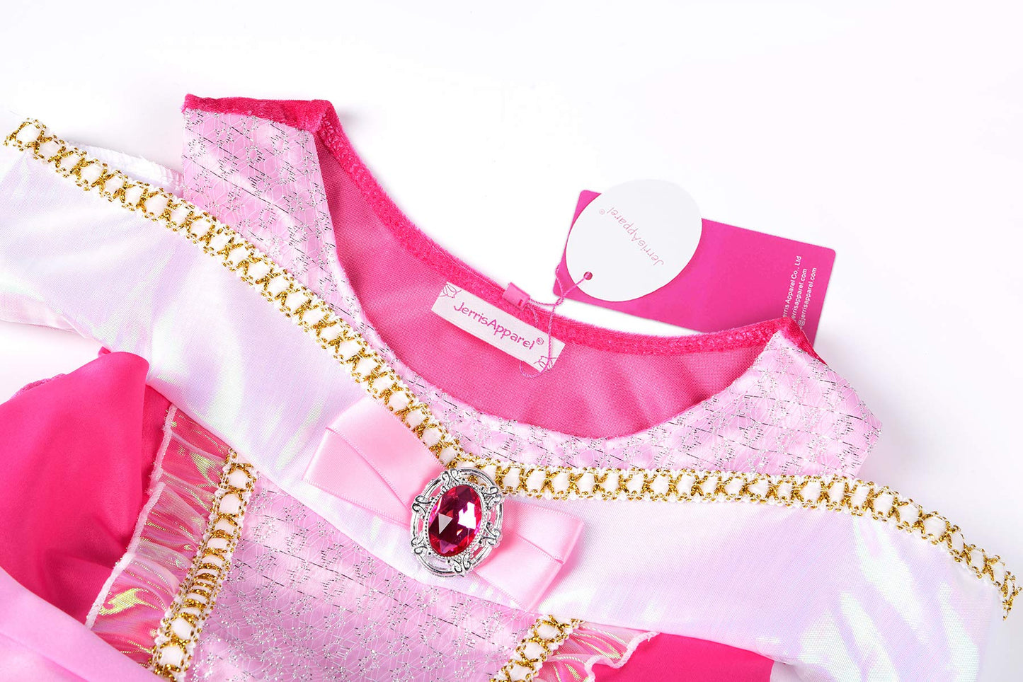 Jerrisapparel Girls Princess Costume Dress Pageants Party Fancy Dress (Pink With Accessories, 3T)