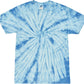 Colortone 100% Cotton Spider Tie Dye T-Shirt For Kids 10-12, Medium, Spider Baby Blue