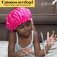 Olivia Sylx Satin & Silk Bonnet - Sleep Cap For Toddlers & Girls, Hair Cover For Sleeping - Adjustable (Hot Pink/Light Pink, 0-3