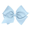 Wee Ones Girls' Classic Grosgrain Hair Bow With Plain Wrap Center On A Weestay Hair Clip, Handmade, Mini King Sized Bow, Millenn