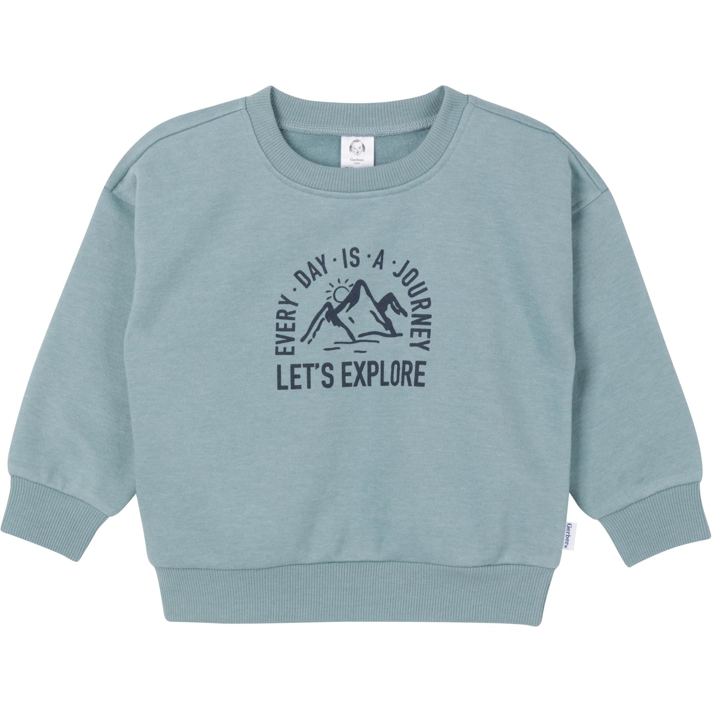 Gerber Baby Boys Toddler 2-Piece Fleece Sweatshirt And Jogger Set, Medium Blue, 5T