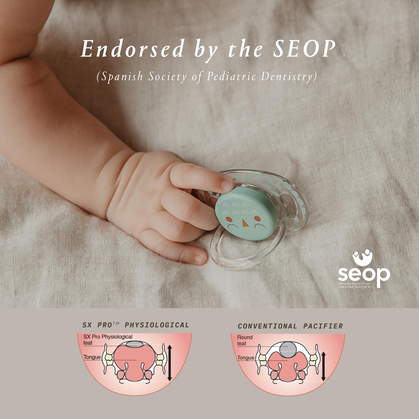 Suavinex Bonhomia Sx Pro Physiological Pacifier, Supports Breastfeeding Babies, Pacifiers 0-6 Months, 2 Pack Baby Pacifier, Baby