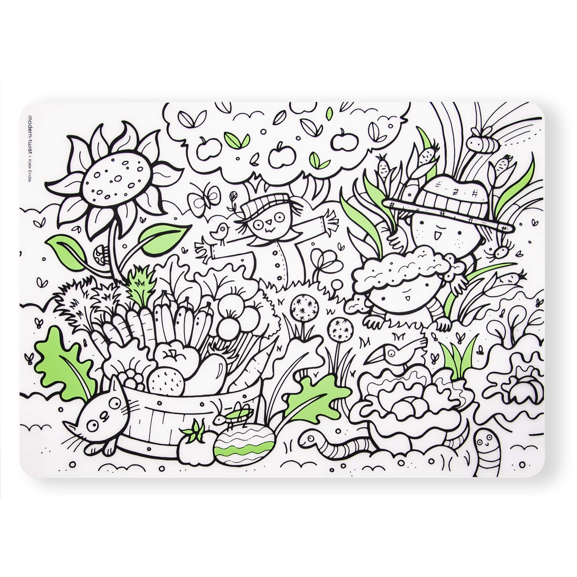 Modern-Twist Waterproof, Dishwasher Safe Mark-Mat, Single, Garden Play