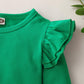 Lysmuch Toddler Baby Girls Long Sleeve Ruffle T Shirt Kids Casual Plain Solid Top Blouse T-Shirt Undershirt (Green,3-4T)