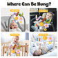 Stuffed Christmas Spiral Baby Car Seat Toys, Best Newborn Shower Gifts, Soft Infant Essentials Must Have Hanging Toys (Vibrant N