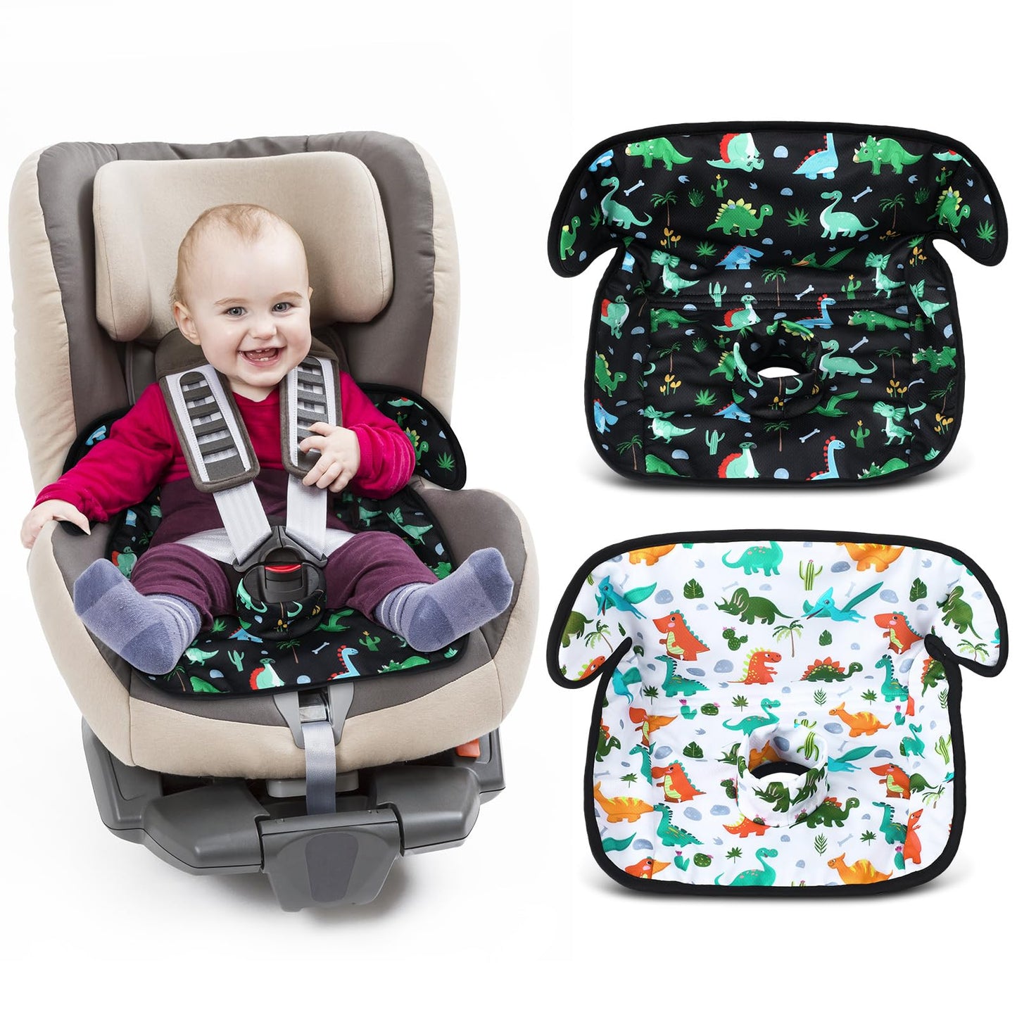 2 Pack Dinosaur Car Seat Protector For Potty Training Waterproof Piddle Pad Cover From Spillages Nappy Leaks Toilet Training Ant