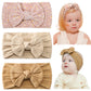 Jollybows Baby Girl Headband Bows Nylon Head Wraps Newborn Hairbands Infant Toddler Hair Bow (5- Ginger Beige Small Daisy Print)