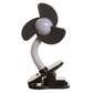 Dreambaby Clip On Stroller Fan, Black w/Silver