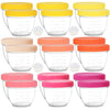 Youngever 18 Sets Baby Food Storage, 2 Ounce Baby Food Containers With Lids, 9 Pink Colors, With Lids Labels