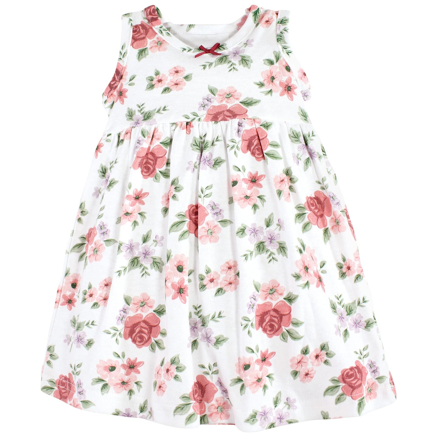 Hudson Baby Baby Girls' Cotton Dress And Cardigan Set, Vintage Floral, 9-12 Months