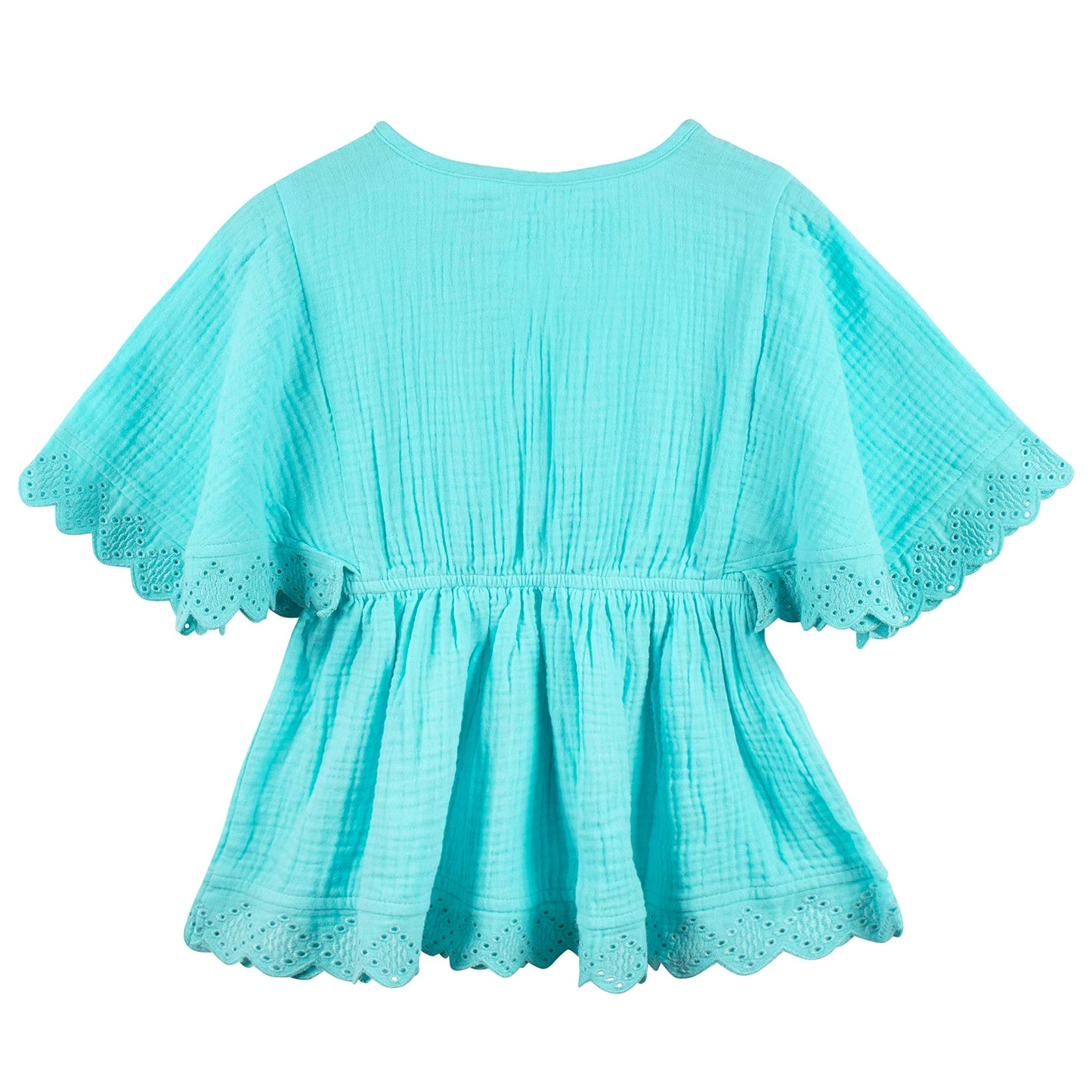 Gerber Baby Girl'S Standard Toddler Kaftan Swim Cover Up, Aqua, 0-3 Months