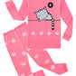 Family Feeling Cat Baby Girls Long Sleeve Pajamas Sets 100% Cotton Pyjamas Infant Kids Pjs Size 18-24 Months