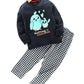 Ventra Girls Cotton Printed Top and Pajama Set Pack of 1 (VJ2290121P_Black_45 Years)