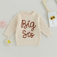 Creairy Big Sister Little Sister Matching Outfits Toddler Baby Girl Chunky Knit Sweater Warm Sweatshirt Knitted Fall Clothes (Bi