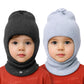 Kidbee Baby Boys & Girls Soft Wool/Woolen Monkey Winter Cap (Pack Of 2) (In, Age, 5 Years, 6 Years, Darkgrey,Lightgrey)