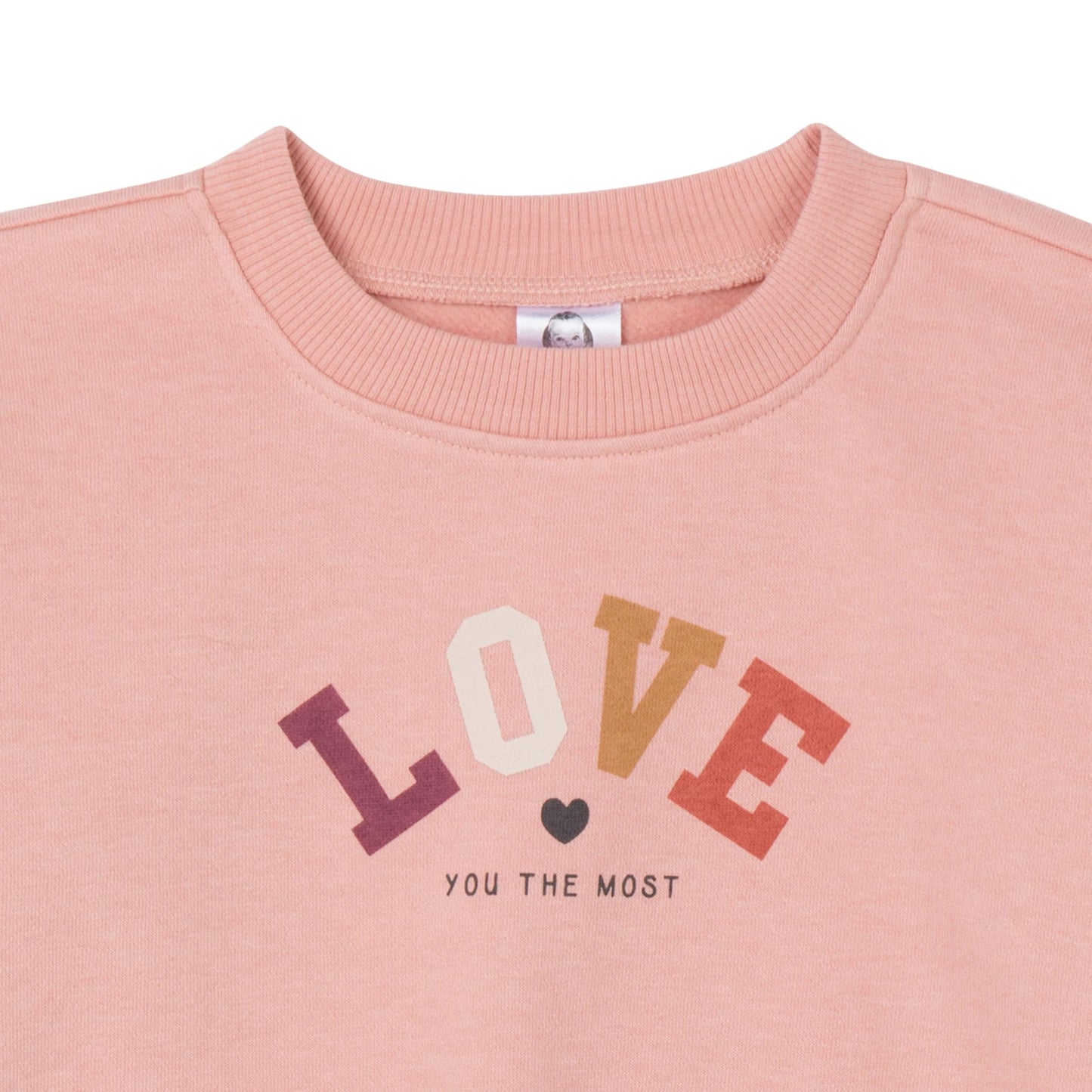 Gerber Baby Girls Toddler 2-Piece Fleece Sweatshirt And Jogger Set, Peach, 18 Months