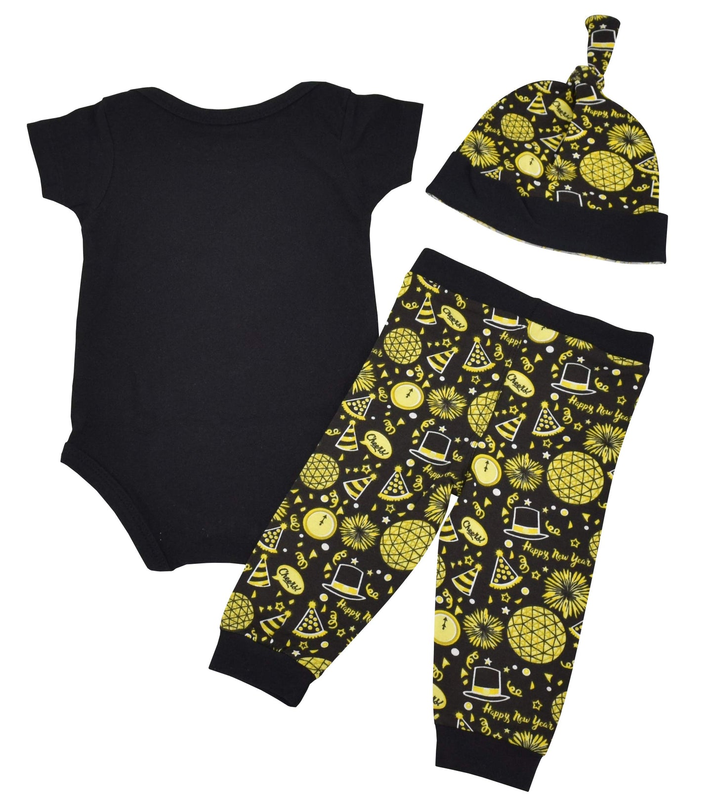 Unique Baby Boys Wake For The Ball Drop New Years Outfit Layette Set (3 Months)