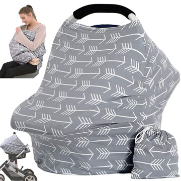 Car Seat Canopy Breastfeeding Cover - Multi Use Baby Stroller And Carseat Cover, Breastfeeding Covers, Boys And Girls Shower Gif